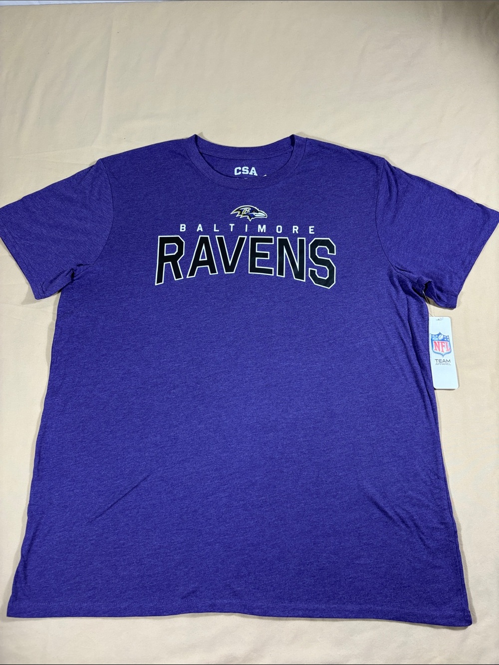 NFL Team Apparel Baltimore Ravens Mens XL Purple Graphic T-Shirt CSA AFMCJ0ZTAR